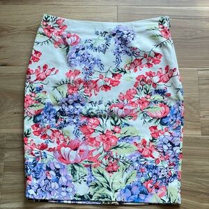NWOT Charter Club Multicolor Floral Pencil Skirt
